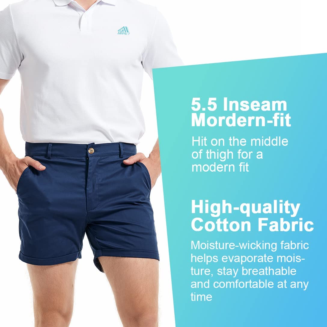 Shorts Chino Slim - Aimpact masculino verão fino-ajuste 5 