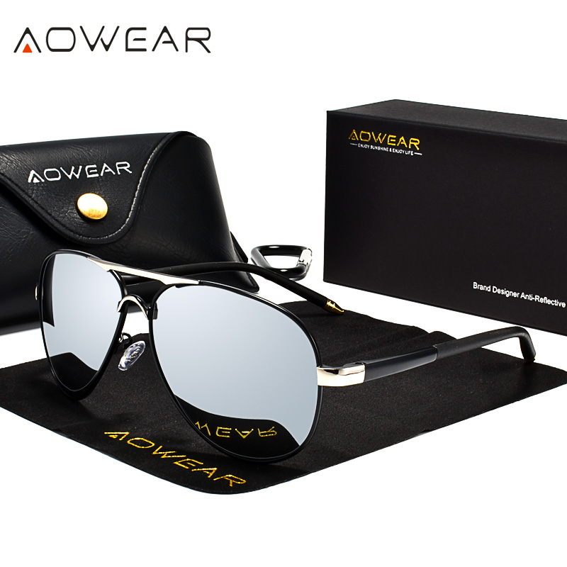 Sunglasses Aviator Polarized - Aowear óculos de sol de aviação