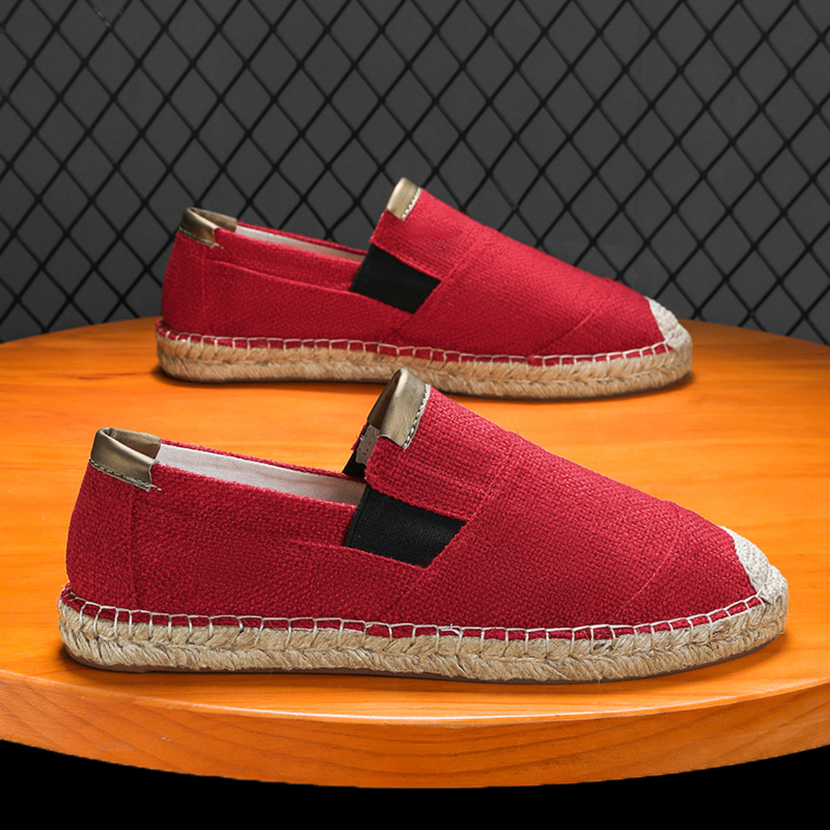 Espadrille Slip On - 2025new homens sapatos casuais de linho