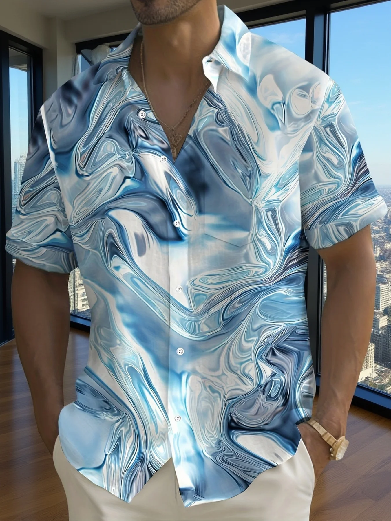 Camisa Resort com Textura Mini - Resort Shirt Floral avaliação e preço