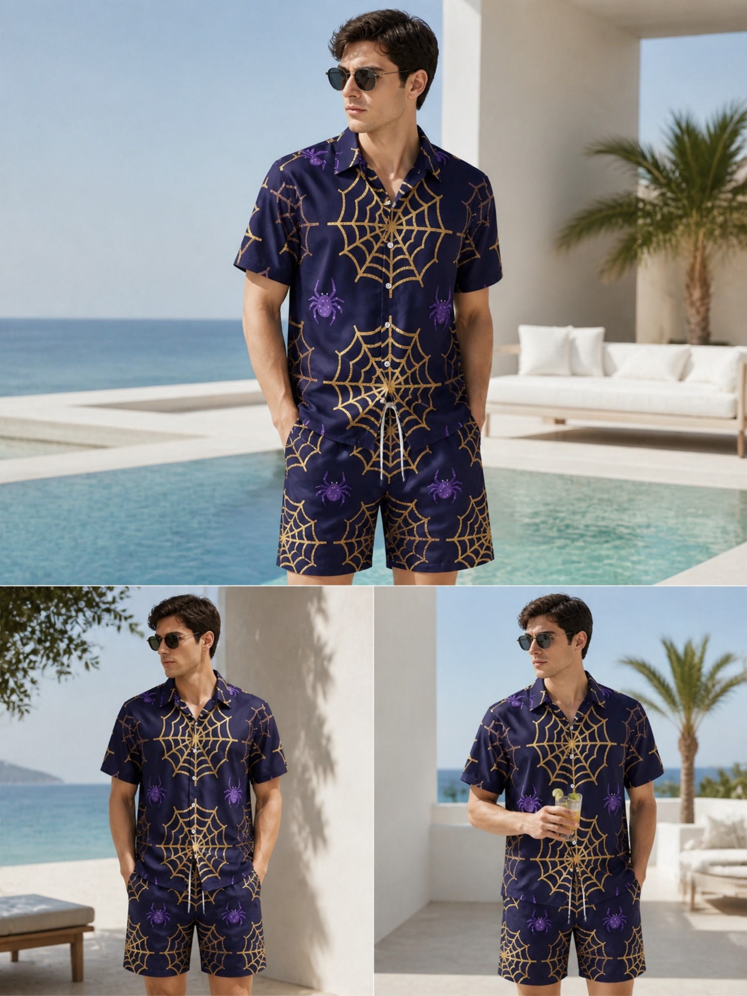 Conjunto Masculino de Verão: C - Resort Shirt Floral avaliação e preço
