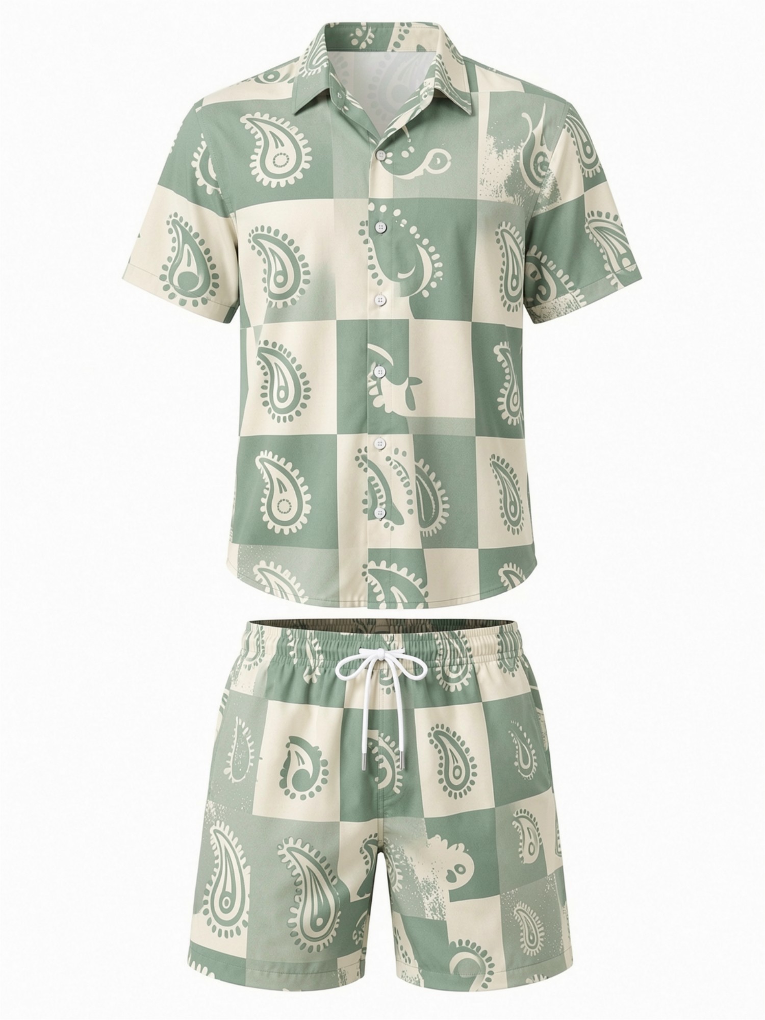 Conjunto Masculino de Camisa F - Resort Shirt Floral avaliação e preço