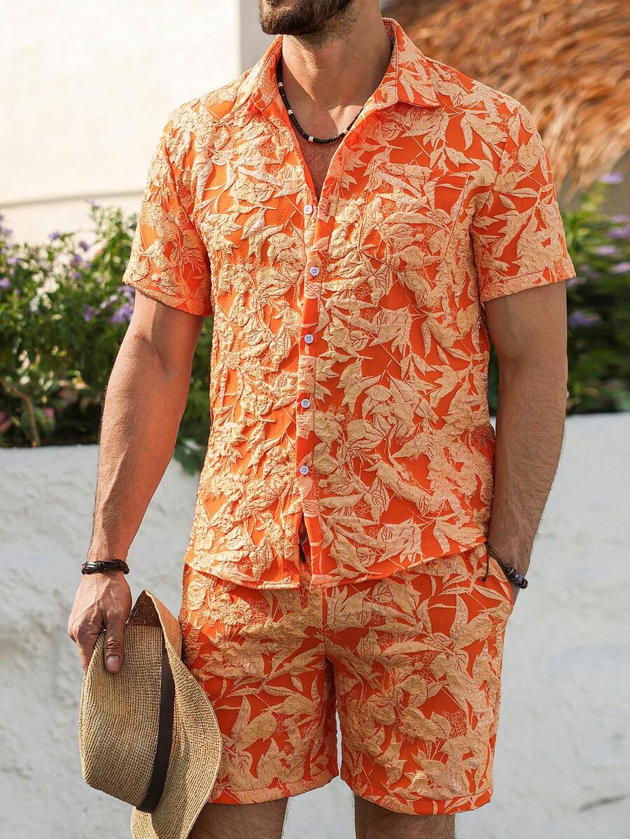 Conjunto de Verão para Homens  - Resort Shirt Floral avaliação e preço